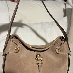 Salvatore Ferragamo tan/rosé leather